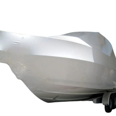 Heavy Duty PE Shrink Wrap Film 15μm - 300μm Ketebalan Putih Boat Shrink Wrap
