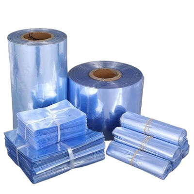 Crystal Centerfolded PVC Clear Shrink Wrap Film Roll Untuk Pengemasan