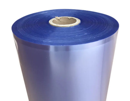 19 Mikron Jelas PVC Shrink Wrap Film Roll Centerfold Suhu Rendah Shrink