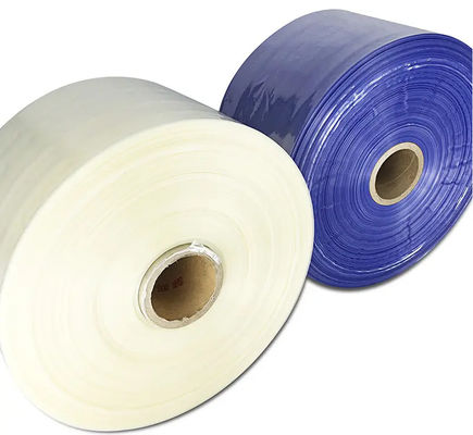 19 Mikron Jelas PVC Shrink Wrap Film Roll Centerfold Suhu Rendah Shrink