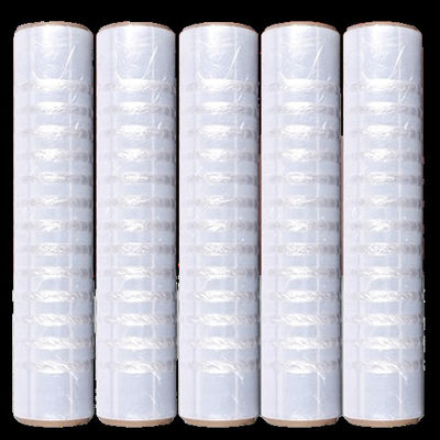 250% Elongation Clear LDPE Perforated Stretch Film Ketebalan 23 Mikron untuk Kemasan