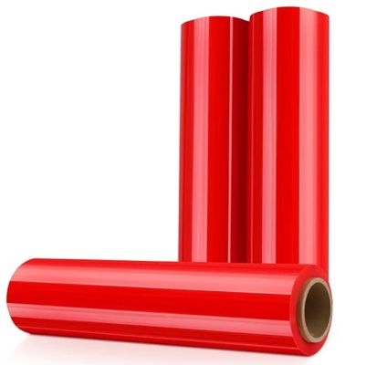 Warna Merah 30 Mikron LDPE Stretch Film Fleksibel Palet Wrap Stretch Film