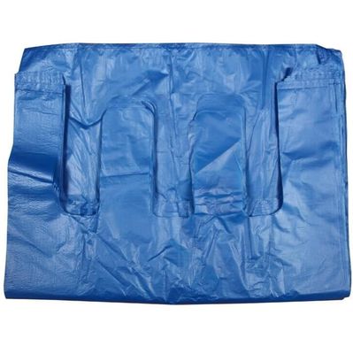 OEM Gaya Jaket Biru Kantong Plastik 0.03mm Ketebalan Kantong Grosir Plastik Besar