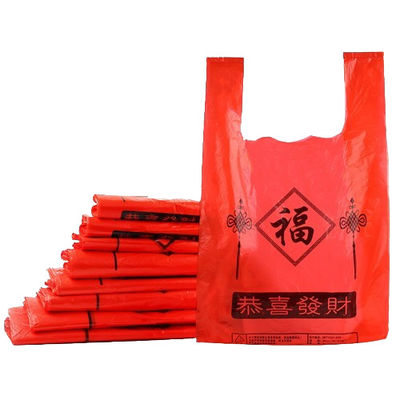Kantong Baju Plastik Berguna Kembali Medium HDPE LDPE T-Shirt Berwarna