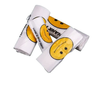 Grocery Food Poly Plastic Vest Tas Pengangkut 11x17x21 In Untuk Takeaways
