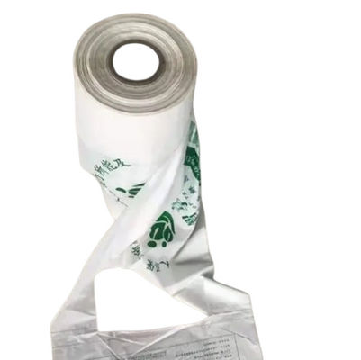 PBAT PLA Biodegradable Corn Starch Tas Belanja Ukuran Khusus Putih Hijau Warna