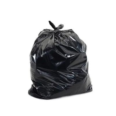 PE Drawstring Garbage Bin Liner Hitam Heavy Duty Trash Can Liner