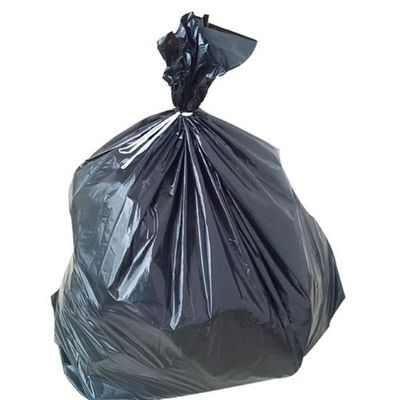 PE Drawstring Garbage Bin Liner Hitam Heavy Duty Trash Can Liner