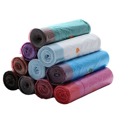 LDPE Drawstring Garbage Bag 0.04mm Ketebalan Liner Bak Sampah On Roll