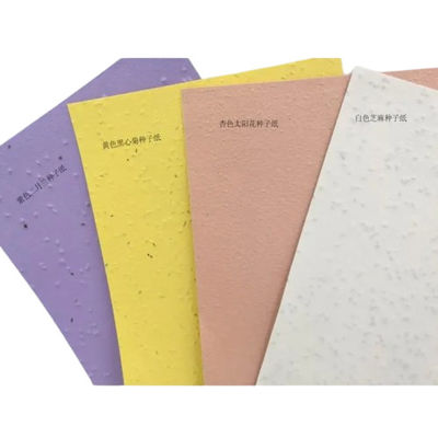 Kertas Biodegradable Benih Bunga Tertanam Kertas Daur Ulang Benih Bunga Liar