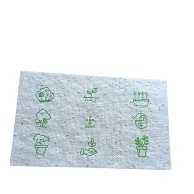 Kertas Biodegradable Benih Bunga Tertanam Kertas Daur Ulang Benih Bunga Liar